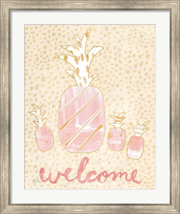 Framed Pineapple Blush II Print