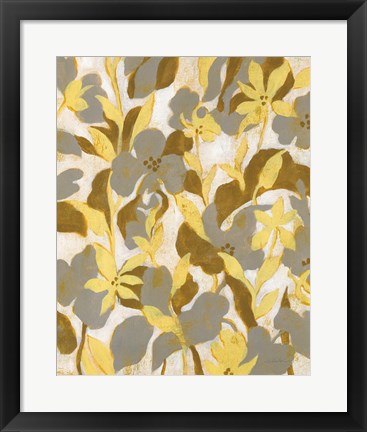 Framed Painted Tropical Screen II Print