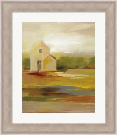 Framed Hillside Barn I Print