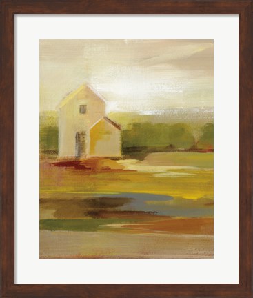 Framed Hillside Barn I Print