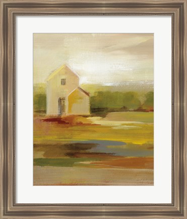 Framed Hillside Barn I Print