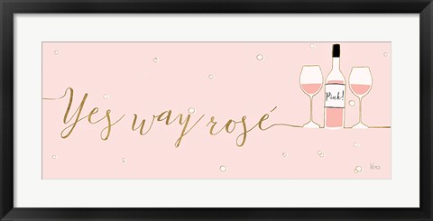 Framed Underlined Bubbly II Pink Print