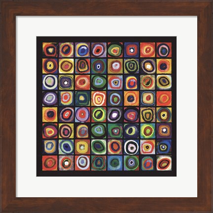 Framed Color of Squares Print