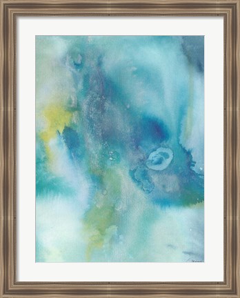 Framed Sea Jade I Print