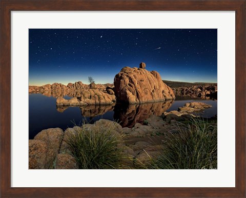 Framed Lake Canyon View I Print