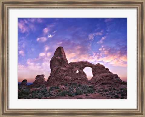 Framed Sunset in the Desert I Print