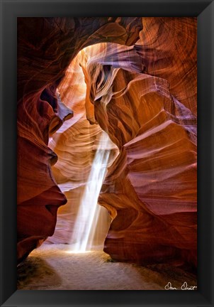 Framed Sun Shining Through Canyon III Print