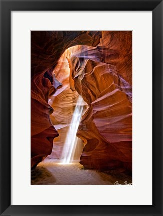 Framed Sun Shining Through Canyon III Print