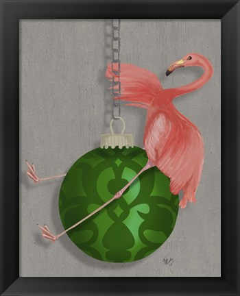 Framed Flamingo Wrecking Ball Print