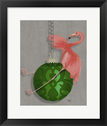 Framed Flamingo Wrecking Ball Print