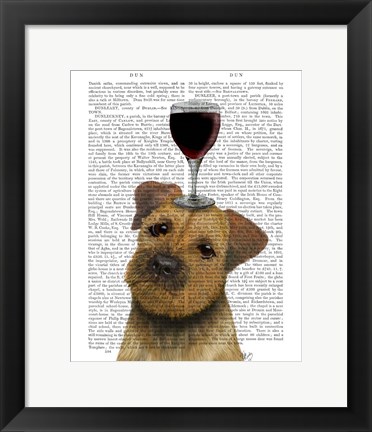 Framed Dog Au Vin, Border Terrier Print