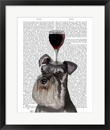 Framed Dog Au Vin, Schnauzer Print