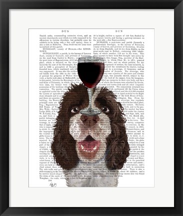 Framed Dog Au Vin, Springer Spaniel Print