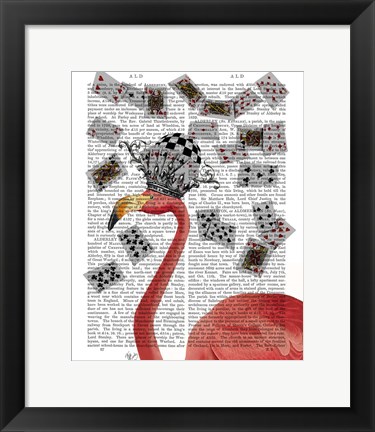 Framed Flamingo and Cards Print