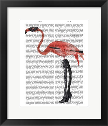 Framed Flamingo with Kinky Boots Print