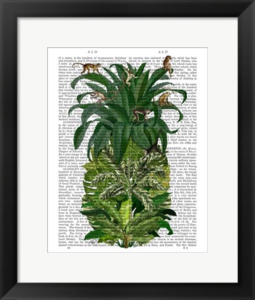 Framed Pineapple, Monkeys Print