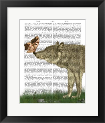 Framed Wolf and Moth Print