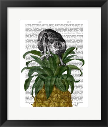 Framed Loris on Pineapple Print