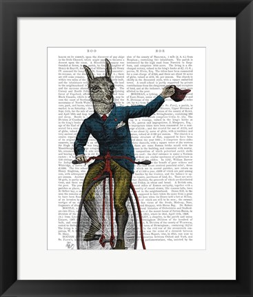 Framed Llama on Bike Print