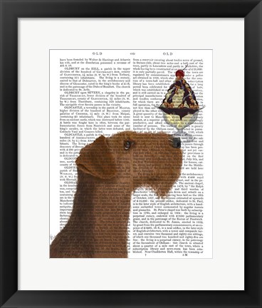 Framed Airedale Ice Cream Print