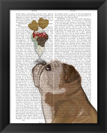 Framed English Bulldog Ice Cream Print