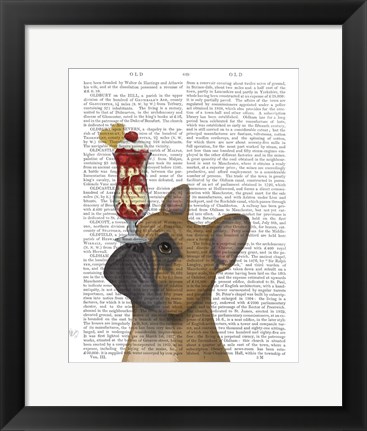 Framed French Bulldog Ice Cream Print