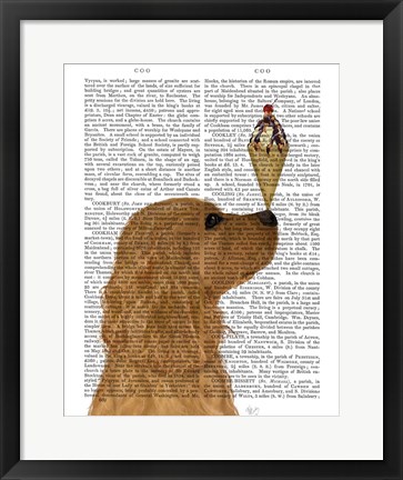 Framed Cocker Spaniel, Golden, Ice Cream Print