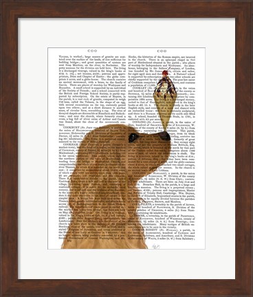 Framed Cocker Spaniel, Golden, Ice Cream Print