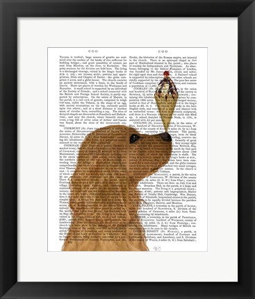 Framed Cocker Spaniel, Golden, Ice Cream Print