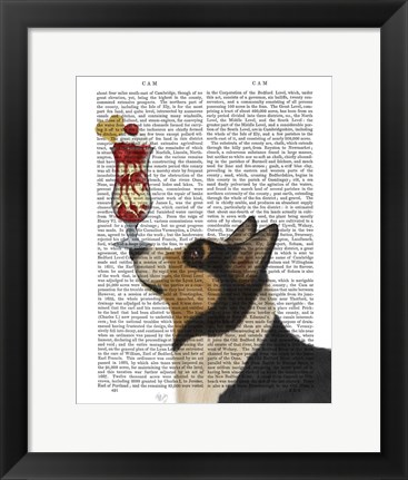 Framed Corgi, Black and Tan, Ice Cream Print