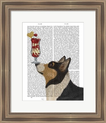 Framed Corgi, Black and Tan, Ice Cream Print