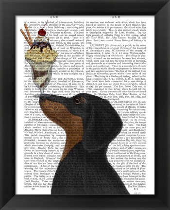 Framed Dachshund, Black and Tan, Ice Cream Print