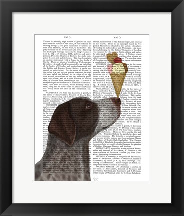 Framed German Shorthaired Pointer Ice Cream Print