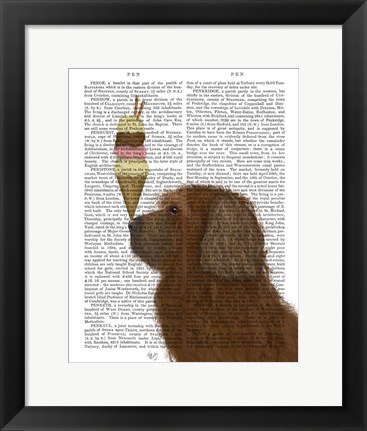 Framed Labradoodle, Brown, Ice Cream Print