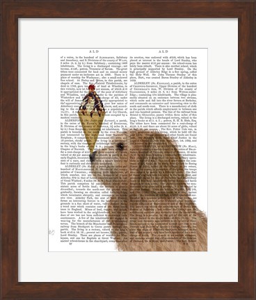 Framed Labradoodle, Golden, Ice Cream Print