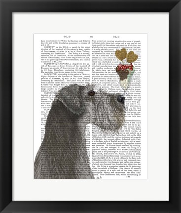 Framed Schnauzer, Grey, Ice Cream Print