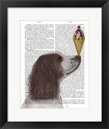 Framed Springer Spaniel, Brown and White, Ice Cream Print