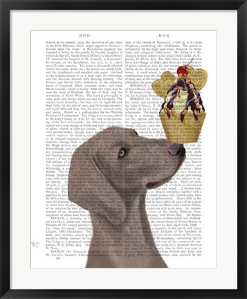 Framed Weimaraner Ice Cream Print