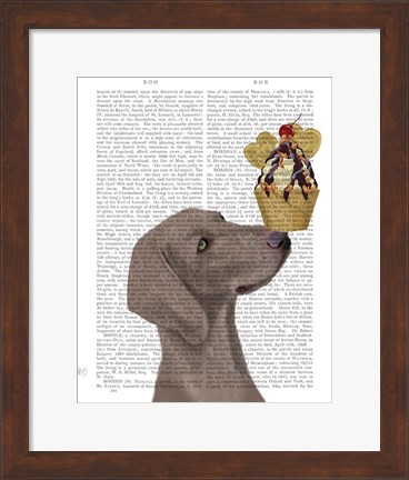 Framed Weimaraner Ice Cream Print