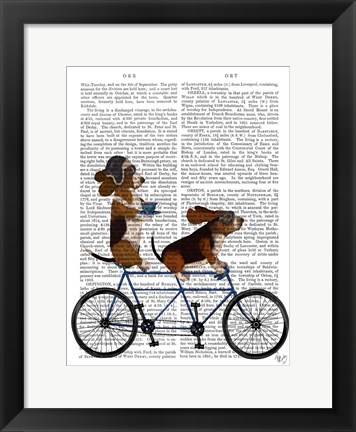 Framed Basset Hound Tandem Print