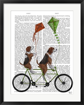 Framed Beagle Tandem Print