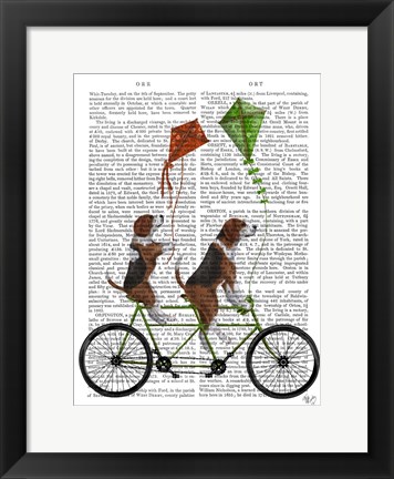 Framed Beagle Tandem Print