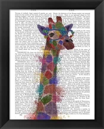 Framed Rainbow Splash Giraffe 2 Print