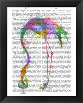 Framed Rainbow Splash Flamingo 3 Print