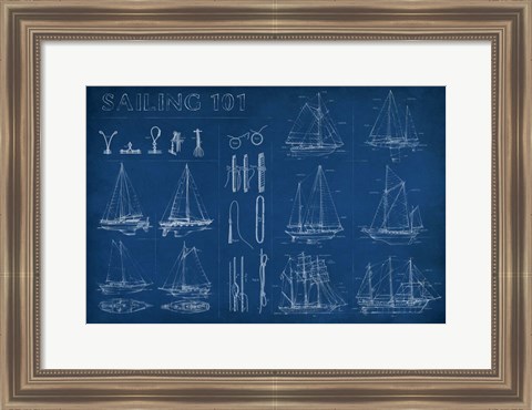 Framed Sailing Infograph Print