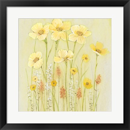 Framed Soft Spring Floral I Print