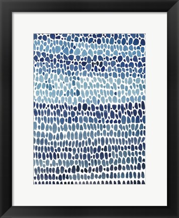 Framed Blue Progression I Print