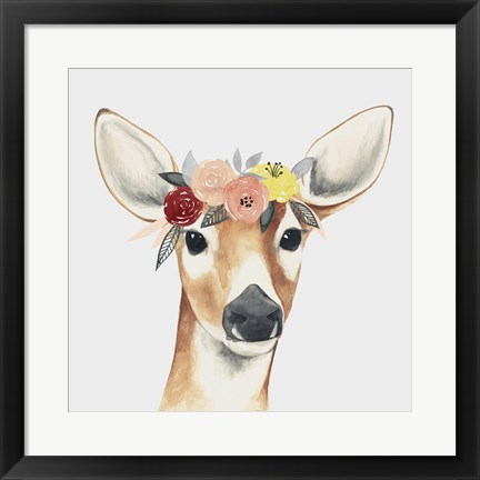 Framed Flower Crown Forester I Print