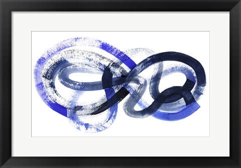 Framed Blue Kinesis I Print