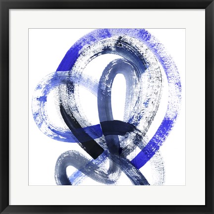 Framed Blue Kinesis IV Print